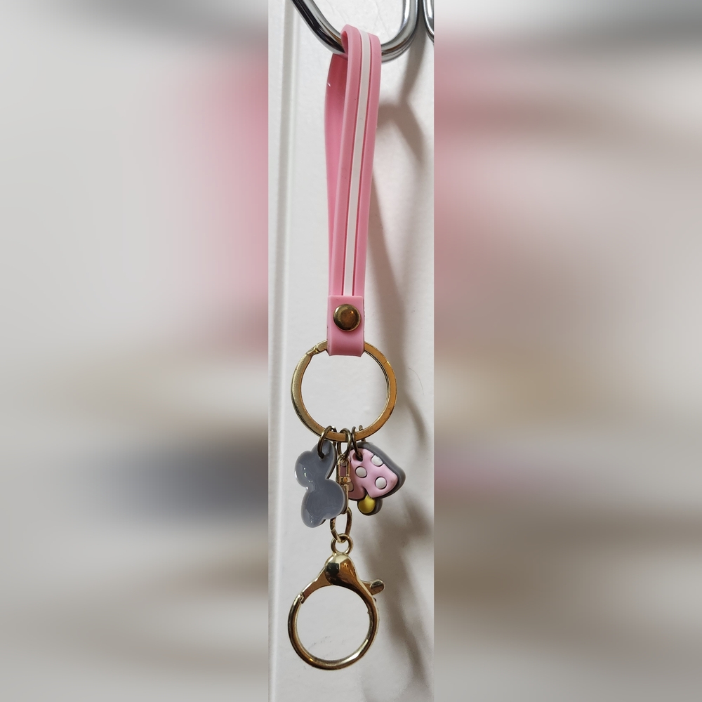 MY MELODY Bow & Mushroom Keychain